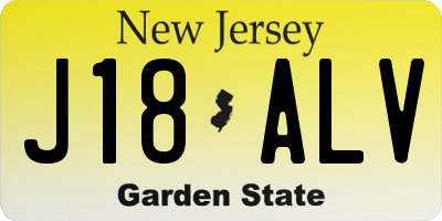 NJ license plate J18ALV