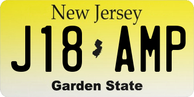 NJ license plate J18AMP