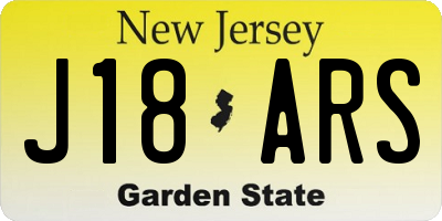 NJ license plate J18ARS