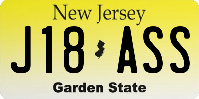 NJ license plate J18ASS