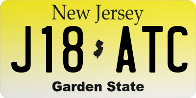 NJ license plate J18ATC