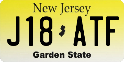 NJ license plate J18ATF