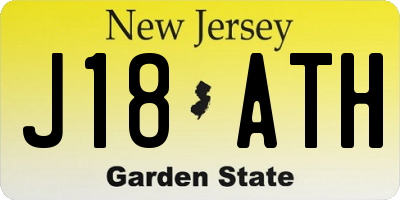 NJ license plate J18ATH