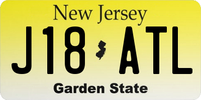 NJ license plate J18ATL