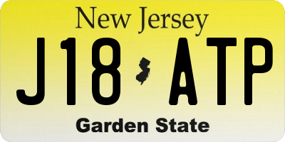 NJ license plate J18ATP