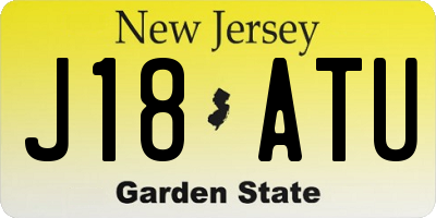 NJ license plate J18ATU