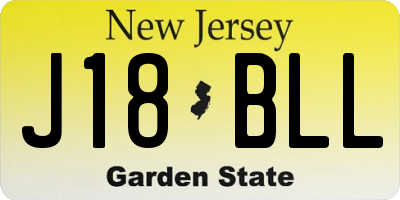 NJ license plate J18BLL