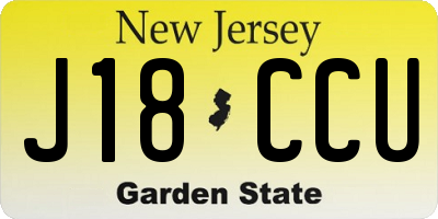 NJ license plate J18CCU