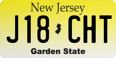 NJ license plate J18CHT
