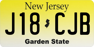 NJ license plate J18CJB