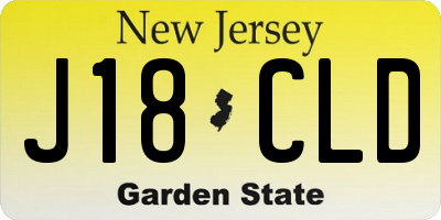 NJ license plate J18CLD