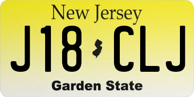 NJ license plate J18CLJ
