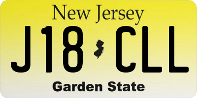 NJ license plate J18CLL