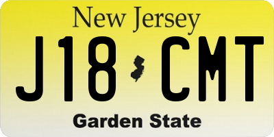 NJ license plate J18CMT