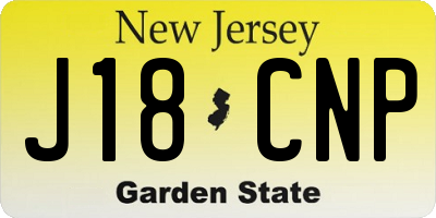 NJ license plate J18CNP