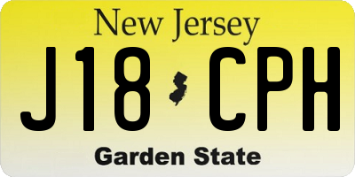 NJ license plate J18CPH
