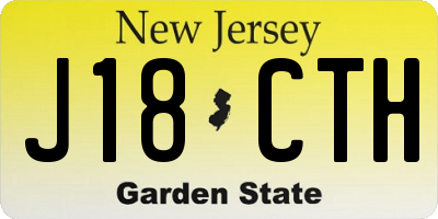 NJ license plate J18CTH