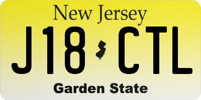 NJ license plate J18CTL