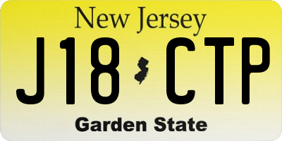 NJ license plate J18CTP