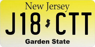 NJ license plate J18CTT