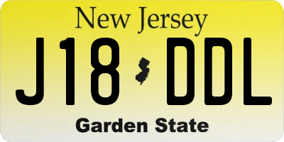 NJ license plate J18DDL