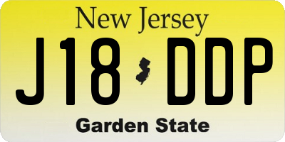 NJ license plate J18DDP