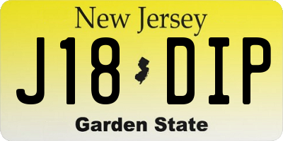 NJ license plate J18DIP