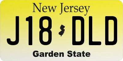 NJ license plate J18DLD