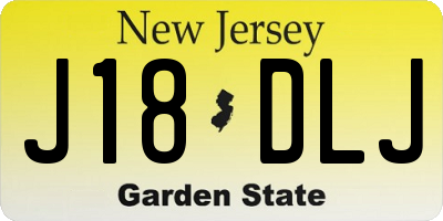 NJ license plate J18DLJ