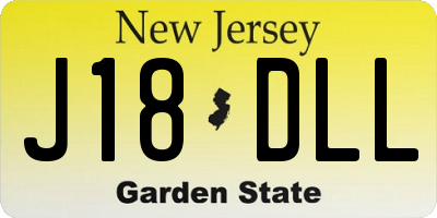 NJ license plate J18DLL