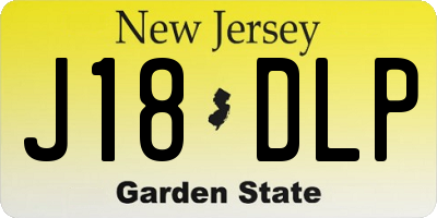 NJ license plate J18DLP
