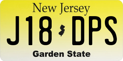 NJ license plate J18DPS
