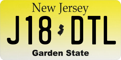 NJ license plate J18DTL