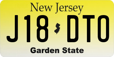 NJ license plate J18DTO