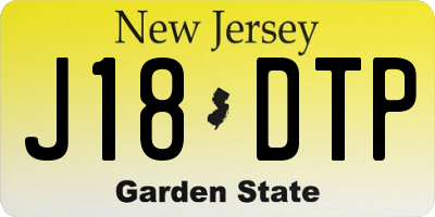 NJ license plate J18DTP