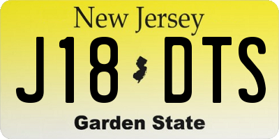 NJ license plate J18DTS