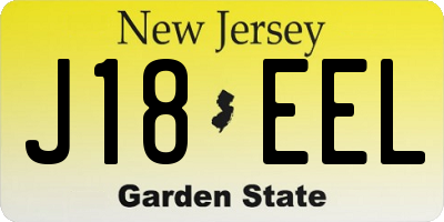 NJ license plate J18EEL