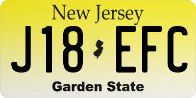 NJ license plate J18EFC
