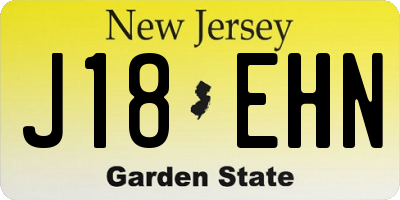 NJ license plate J18EHN