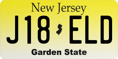 NJ license plate J18ELD