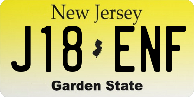 NJ license plate J18ENF