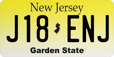 NJ license plate J18ENJ