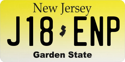 NJ license plate J18ENP