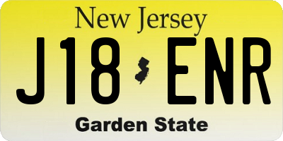 NJ license plate J18ENR