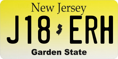 NJ license plate J18ERH
