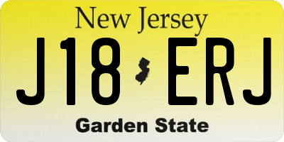 NJ license plate J18ERJ