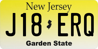NJ license plate J18ERQ