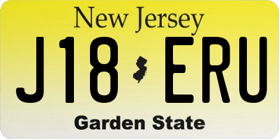 NJ license plate J18ERU