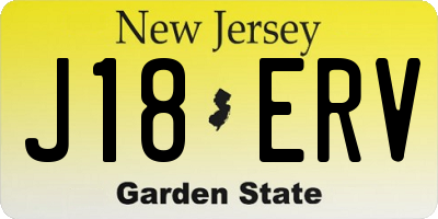 NJ license plate J18ERV