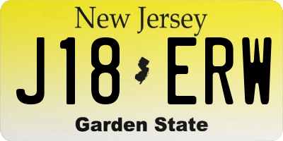 NJ license plate J18ERW